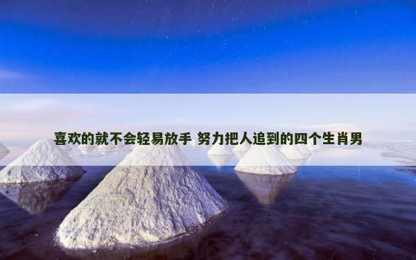 喜欢的就不会轻易放手 努力把人追到的四个生肖男
