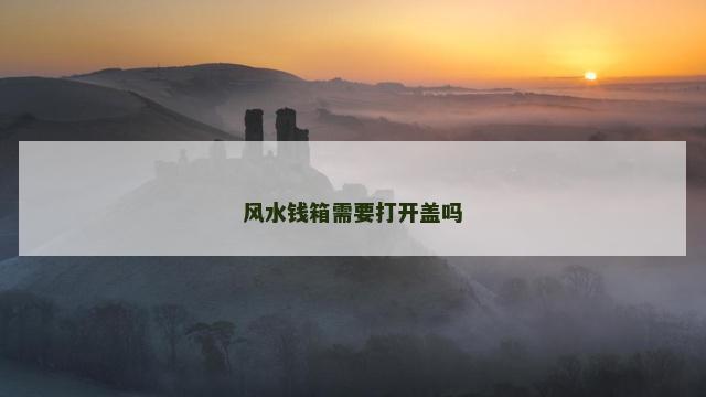 风水钱箱需要打开盖吗