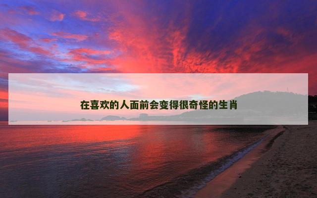 在喜欢的人面前会变得很奇怪的生肖
