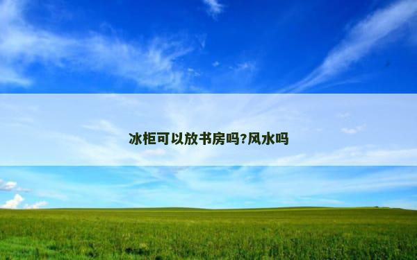 冰柜可以放书房吗?风水吗