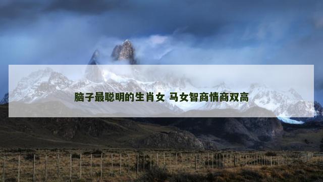 脑子最聪明的生肖女 马女智商情商双高