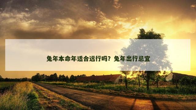 兔年本命年适合远行吗？兔年出行忌宜