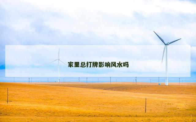 家里总打牌影响风水吗