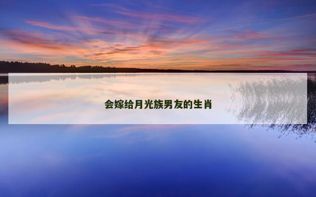 会嫁给月光族男友的生肖