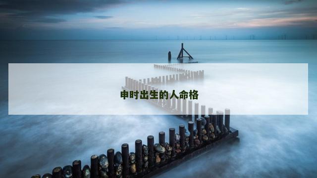 申时出生的人命格