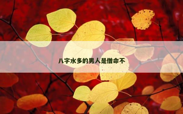 八字水多的男人是僧命不