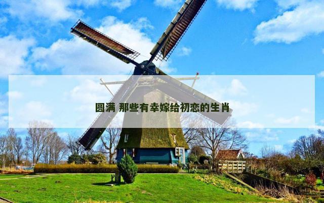 圆满 那些有幸嫁给初恋的生肖