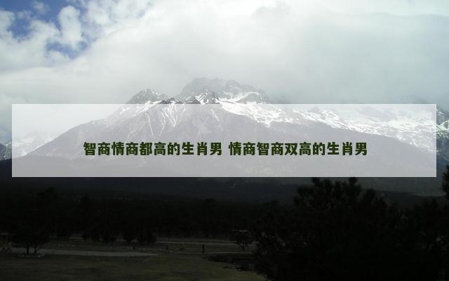 智商情商都高的生肖男 情商智商双高的生肖男