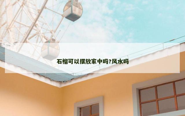 石榴可以摆放家中吗?风水吗
