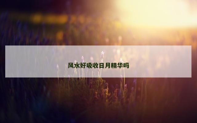 风水好吸收日月精华吗