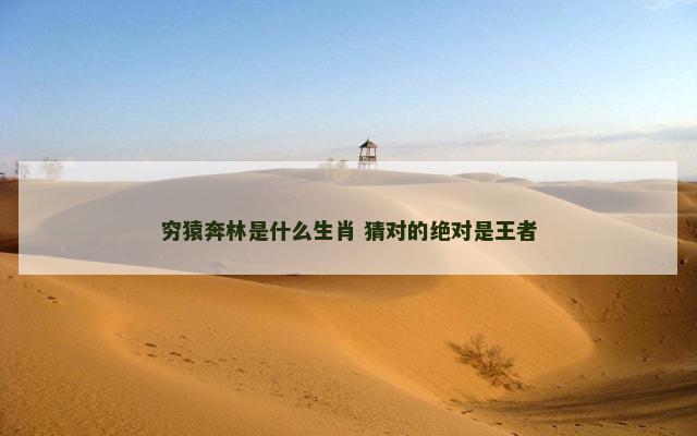 穷猿奔林是什么生肖 猜对的绝对是王者
