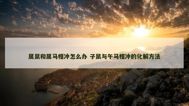 属鼠和属马相冲怎么办 子鼠与午马相冲的化解方法