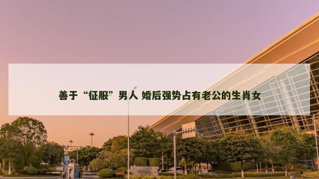 善于“征服”男人 婚后强势占有老公的生肖女
