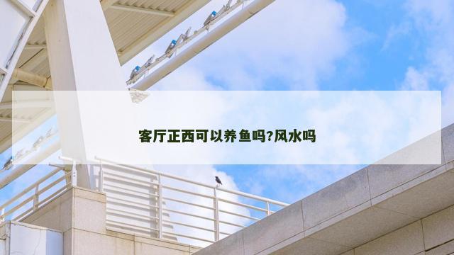 客厅正西可以养鱼吗?风水吗