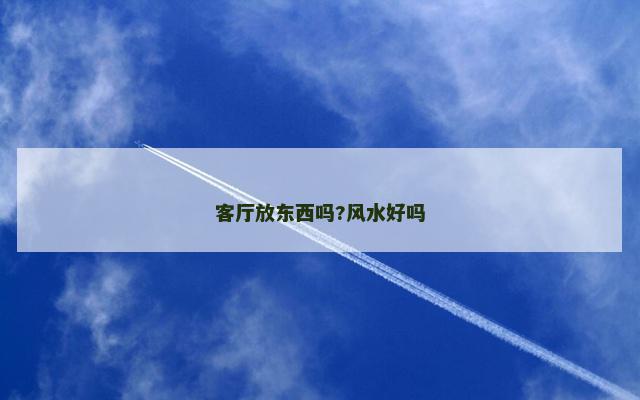客厅放东西吗?风水好吗