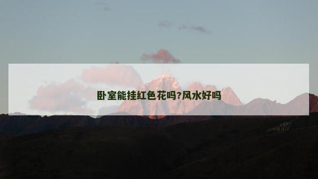 卧室能挂红色花吗?风水好吗