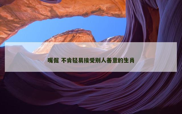 嘴倔 不肯轻易接受别人善意的生肖