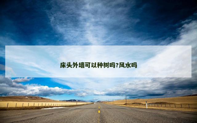 床头外墙可以种树吗?风水吗