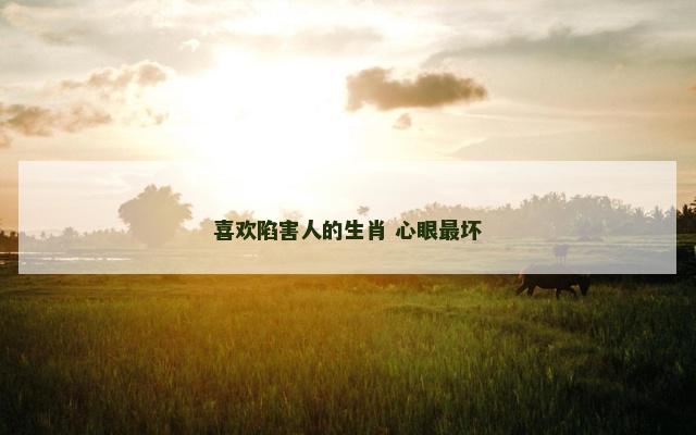 喜欢陷害人的生肖 心眼最坏