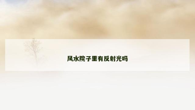 风水院子里有反射光吗