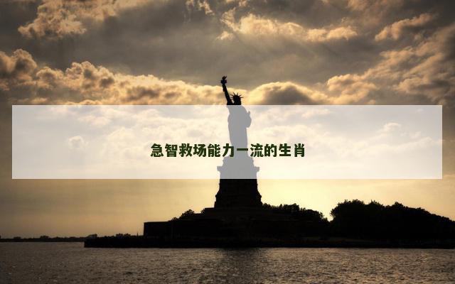 急智救场能力一流的生肖