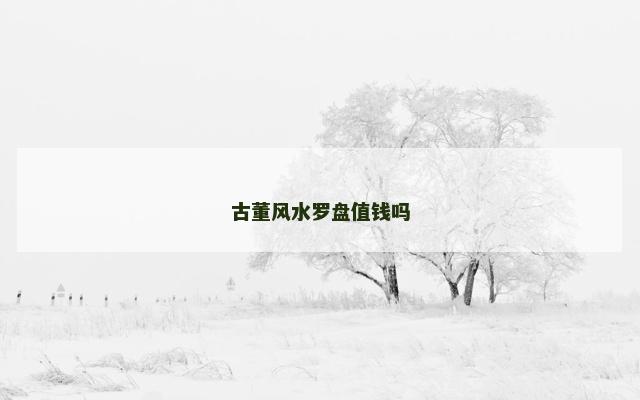 古董风水罗盘值钱吗