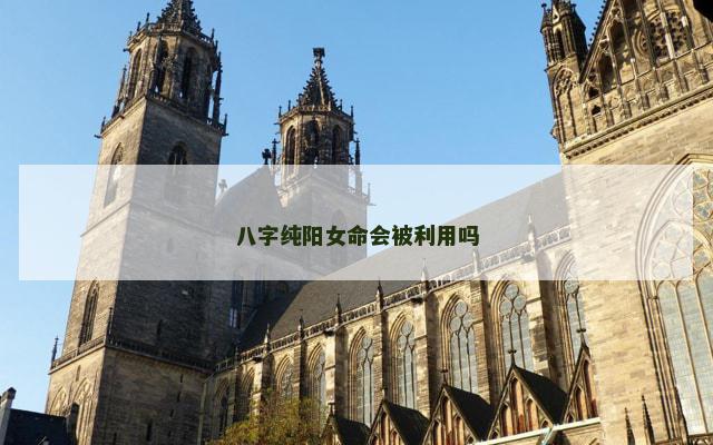 八字纯阳女命会被利用吗