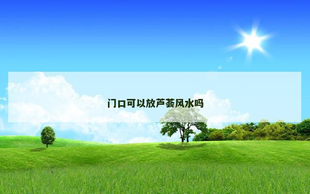 门口可以放芦荟风水吗