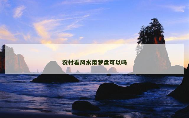 农村看风水用罗盘可以吗