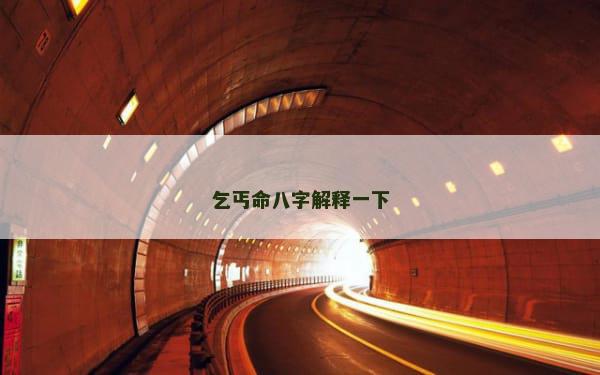 乞丐命八字解释一下