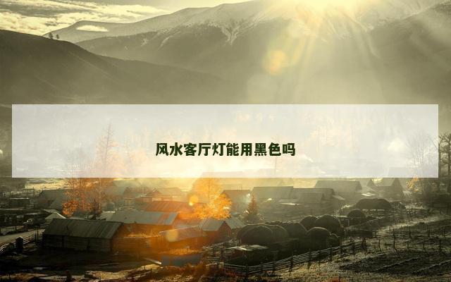 风水客厅灯能用黑色吗