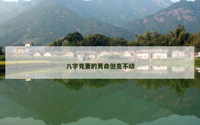 八字克妻的男命但克不动