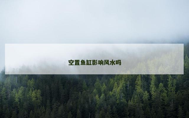空置鱼缸影响风水吗