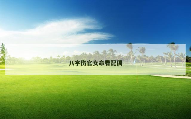 八字伤官女命看配偶