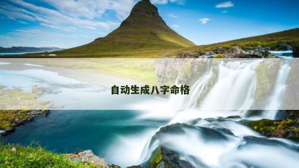 自动生成八字命格