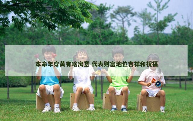 本命年穿黄有啥寓意 代表财富地位吉祥和祝福