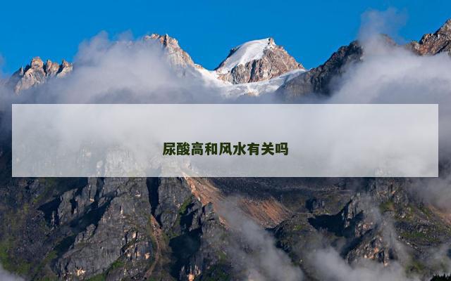 尿酸高和风水有关吗