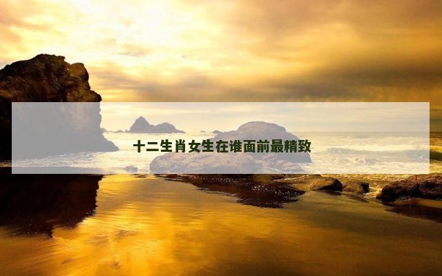 十二生肖女生在谁面前最精致