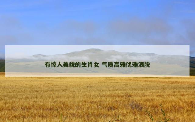 有惊人美貌的生肖女 气质高雅优雅洒脱