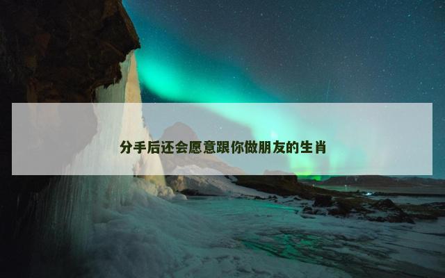 分手后还会愿意跟你做朋友的生肖