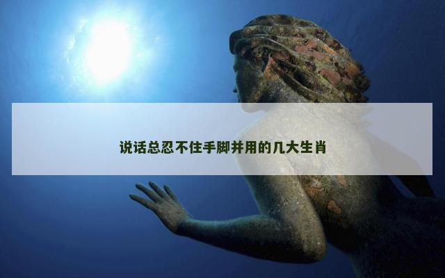 说话总忍不住手脚并用的几大生肖