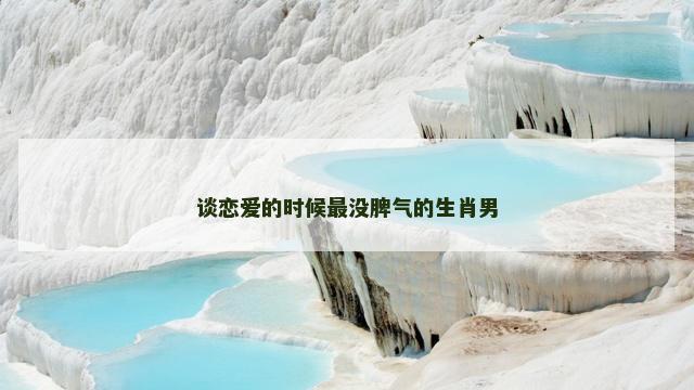 谈恋爱的时候最没脾气的生肖男