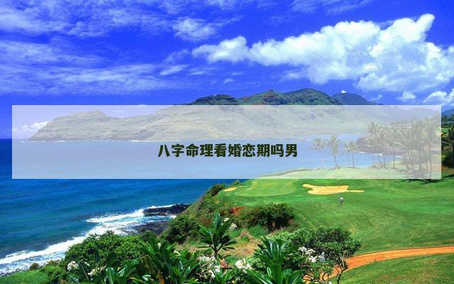 八字命理看婚恋期吗男