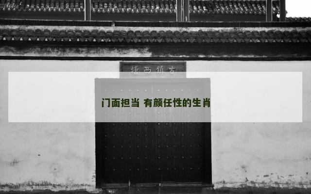 门面担当 有颜任性的生肖