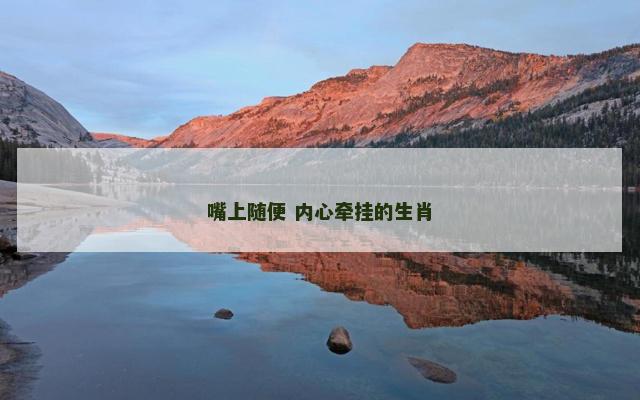 嘴上随便 内心牵挂的生肖