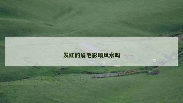 发红的眉毛影响风水吗