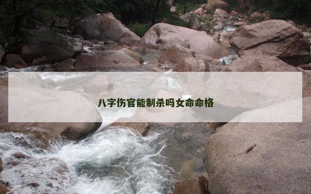 八字伤官能制杀吗女命命格