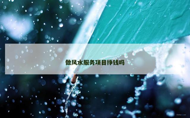 做风水服务项目挣钱吗