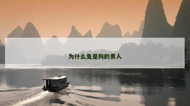 为什么兔是狗的贵人