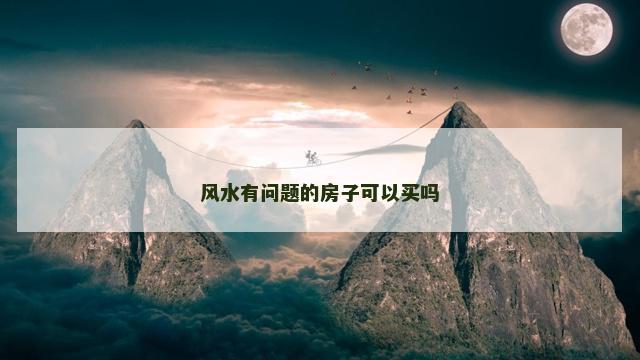 风水有问题的房子可以买吗